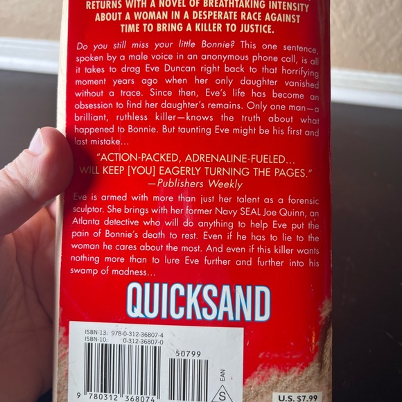 Quicksand by Iris Johansen, First Paperback Edition, Eve Duncan Forensics - Picture 4 of 8